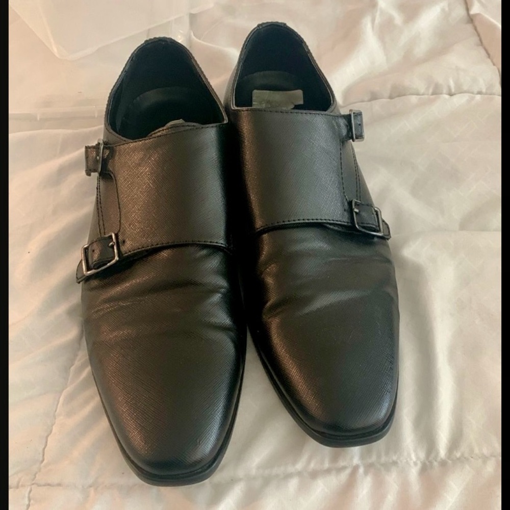 Abound Classic Black Monk Strap Derbys